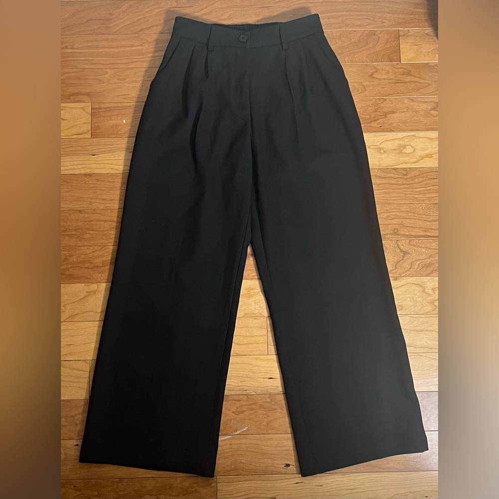 Chic Black Wide-Leg Women's Pants